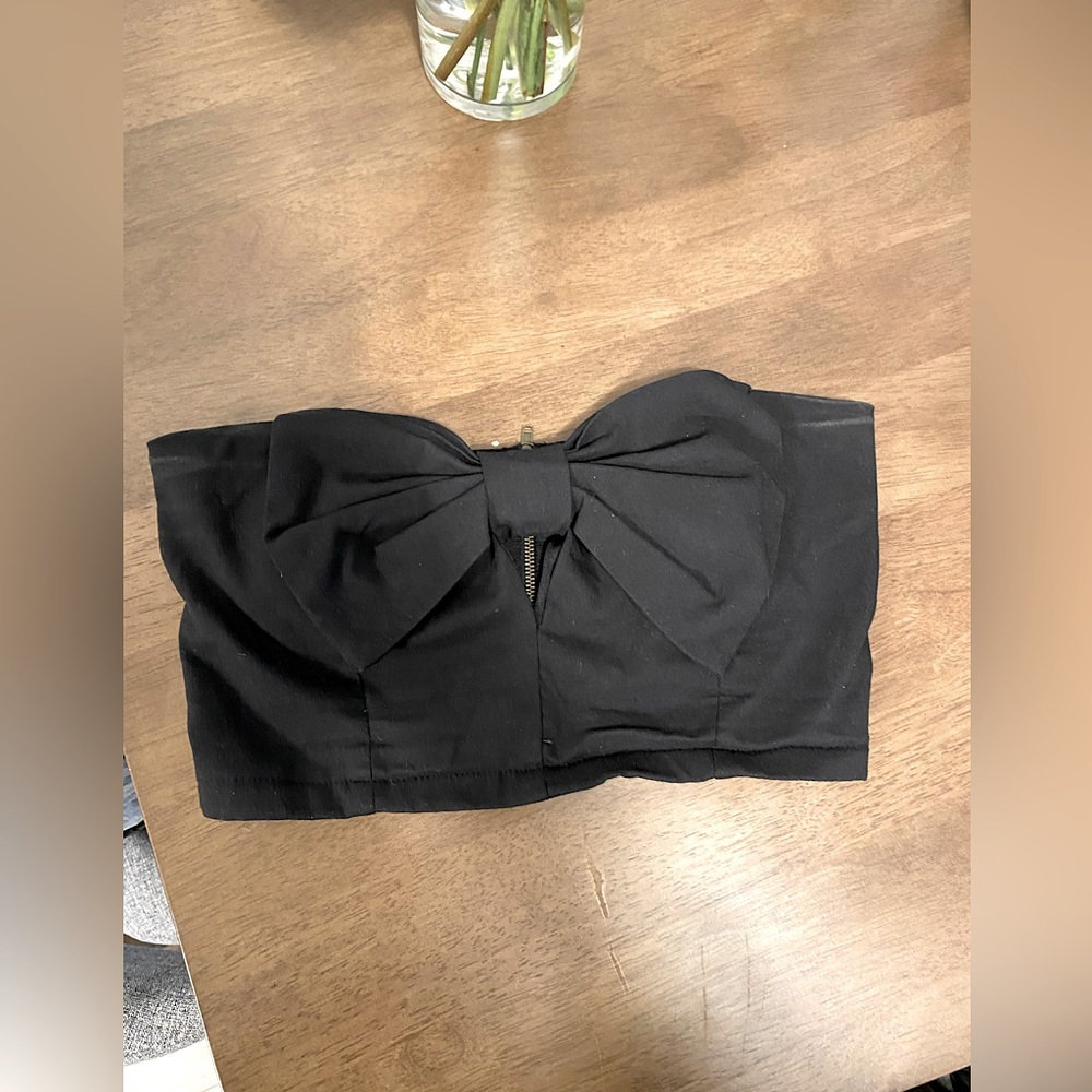 Black bow bandeau/top